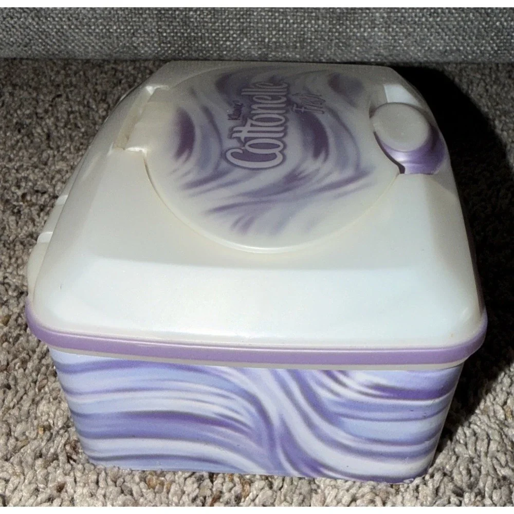 Cottonelle Flushable Wipes Dispenser Hard Container Refillable Tub EMPTY